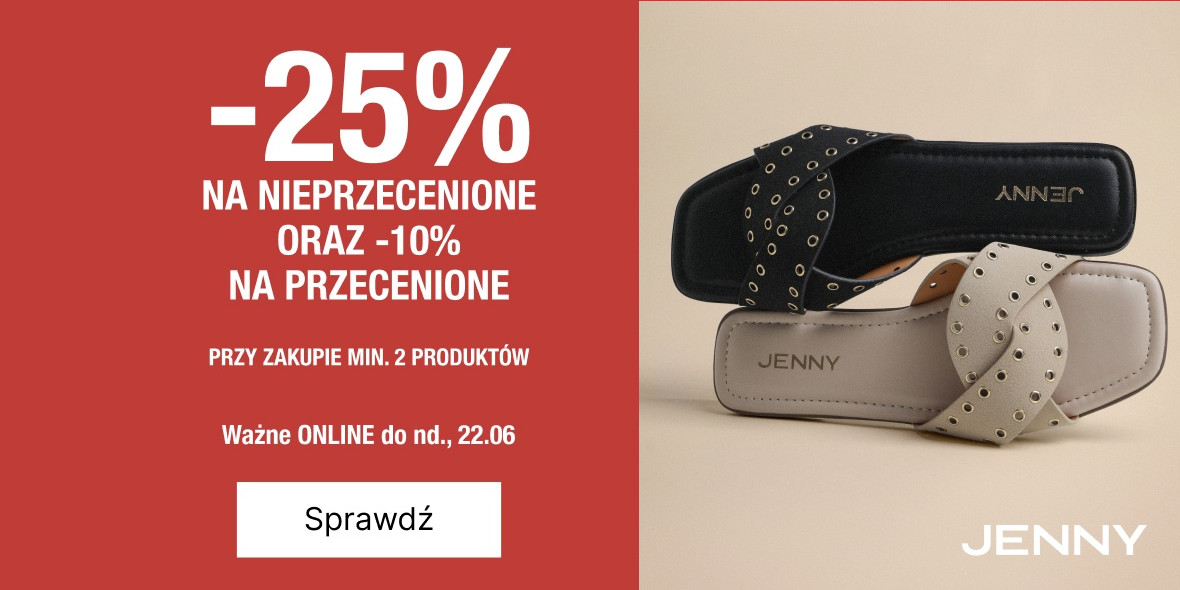 CCC: KOD rabatowy Do -25% przy zakupie min. 2 dowolnych produktów 16.06.2025