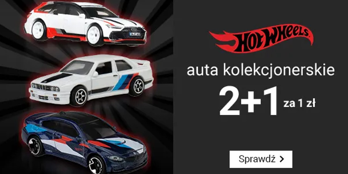 Smyk: 2+1 za 1 zł na Hot Wheels