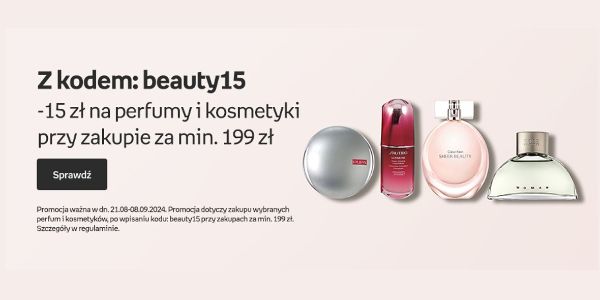 Empik: KOD rabatowy -15 zł na perfumy i kosmetyki 27.08.2024