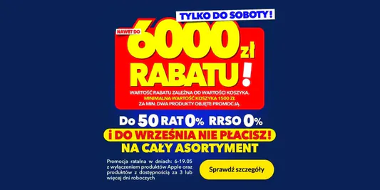 RTV EURO AGD: Do -6000 zł przy zakupie min. dwóch produktów 06.05.2025