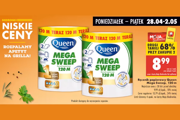 : -68% na ręcznik kuchenny Mega Sweep Queen