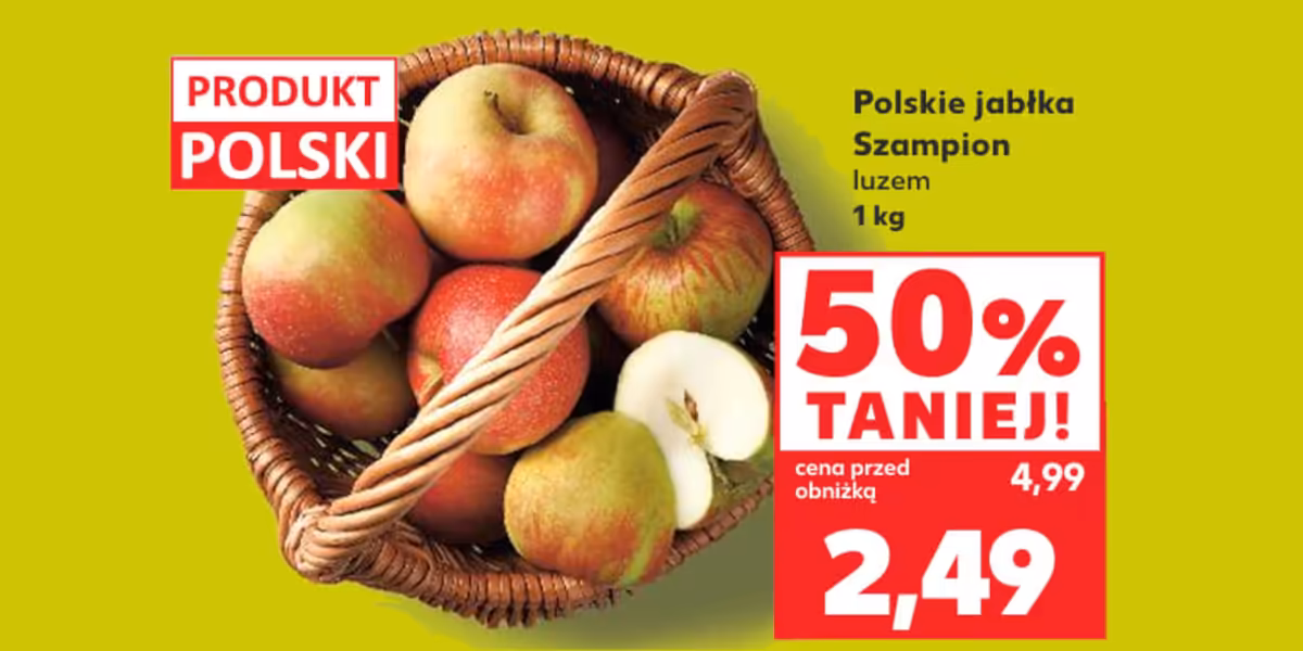 Kaufland: -50% na polskie jabłka Szampion