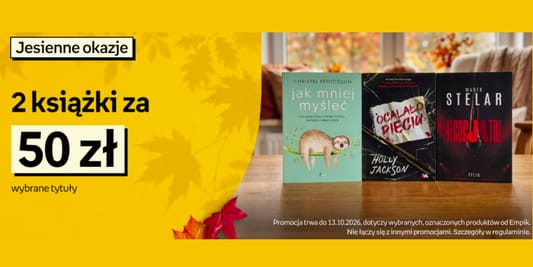 Empik: 50 zł za 2 książki 30.09.2026