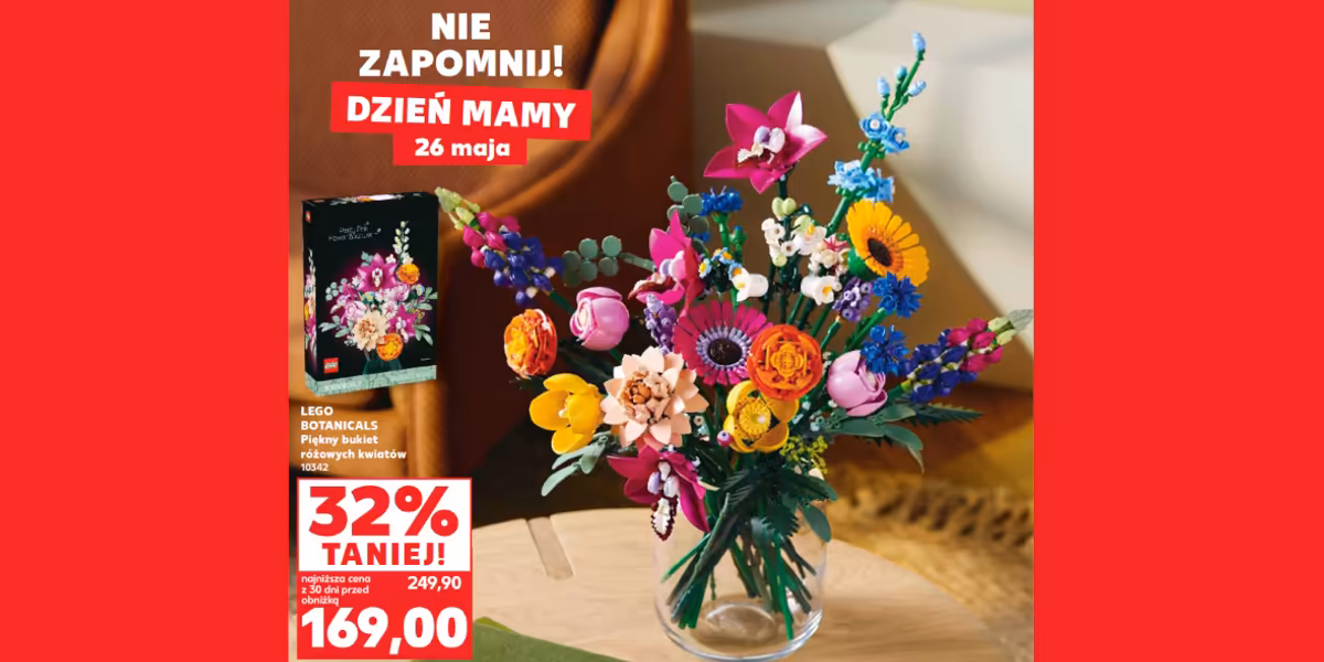 Kaufland: -32% na piękny bukiet kwiatów LEGO® Botanicals