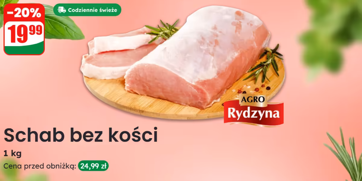 Dino: -20% na schab bez kości