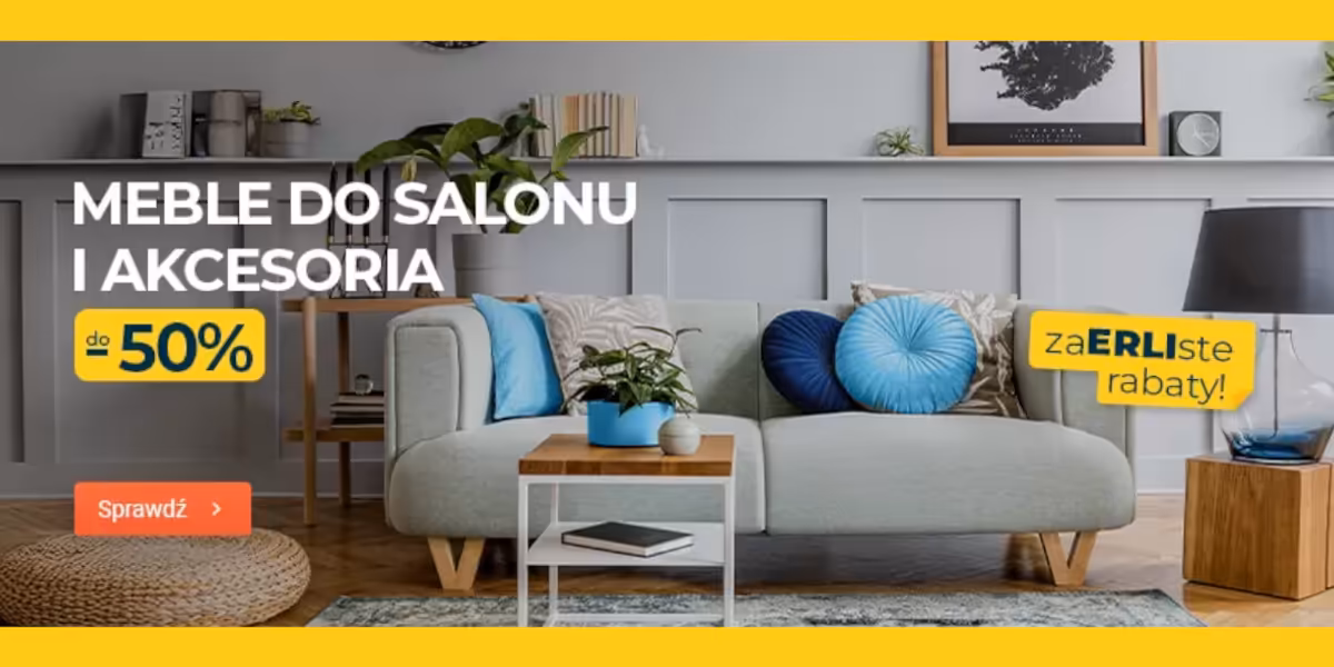 ERLI.pl: Do -50% na meble do salonu i akcesoria