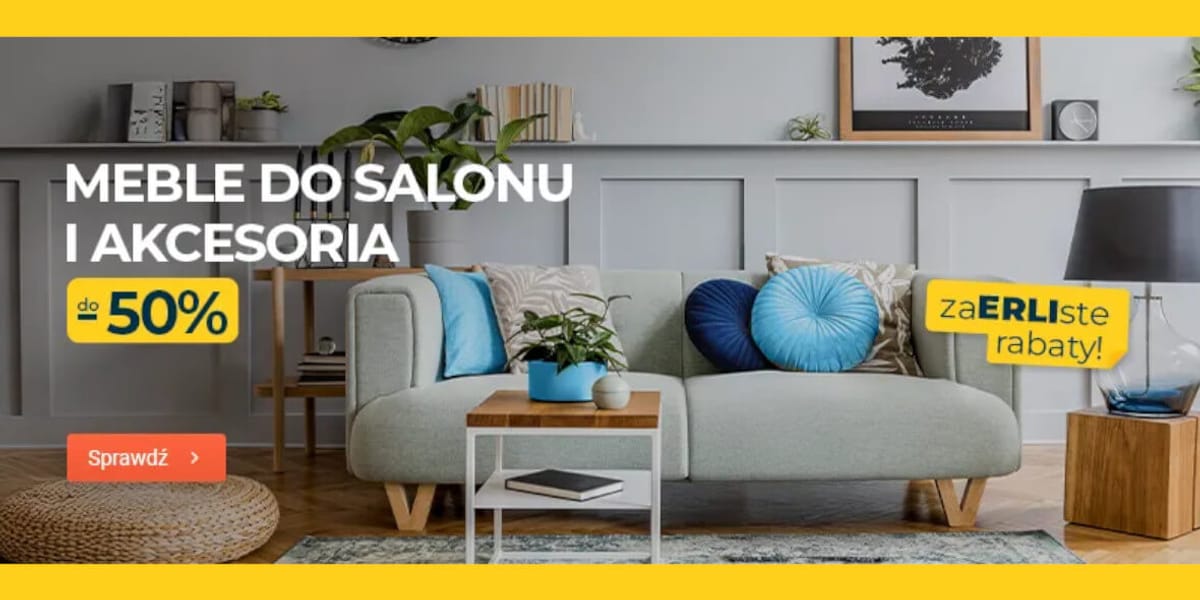 ERLI.pl: Do -50% na meble do salonu i akcesoria