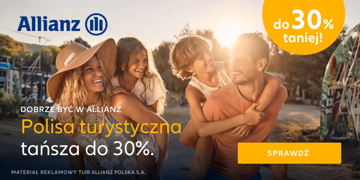 Allianz: Do -30% na polisę turystyczną