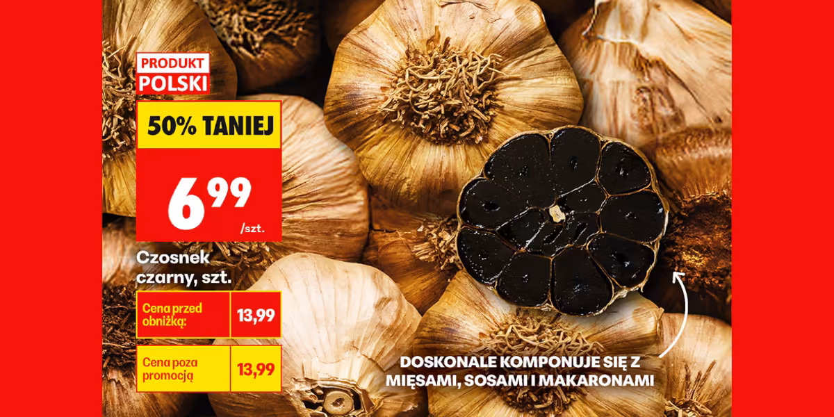 Biedronka: -50% na czosnek czarny
