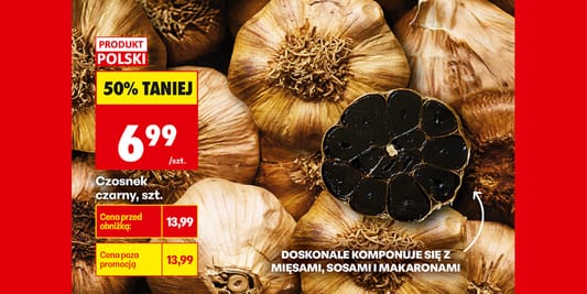 Biedronka: -50% na czosnek czarny 22.10.2026