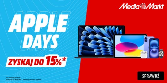 Media Markt:  APPLE DAYS w Media Markt 12.05.2025