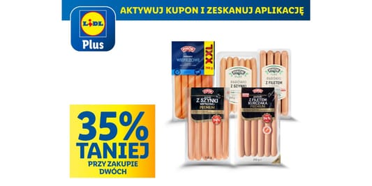 Lidl: KUPON -35% na parówki Pikok 05.06.2025