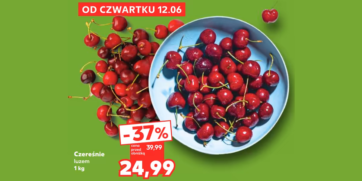 Kaufland: -37% na czereśnie