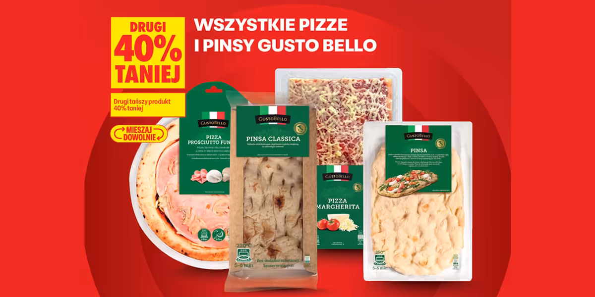 Biedronka: -40% na wszystkie pizze i pinsy Gusto Bello