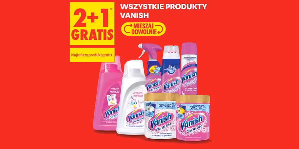 Biedronka: 2+1 GRATIS na wszystkie produkty Vanish