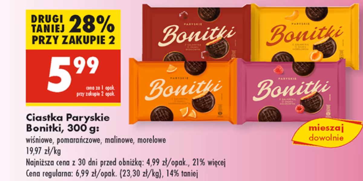 Biedronka: -28% na ciastka Paryskie Bonitki