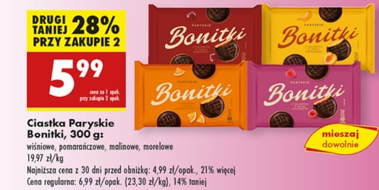 Biedronka: -28% na ciastka Paryskie Bonitki 14.05.2025