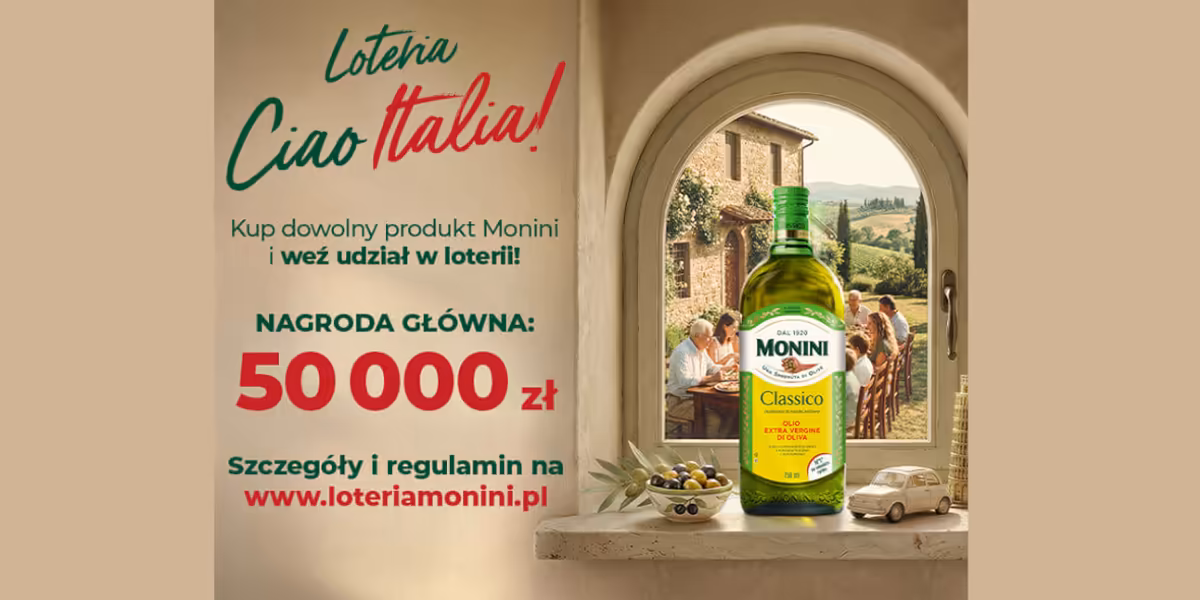 Loterie i Konkursy: Loteria Monini Ciao Italia!