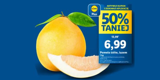 Lidl: KUPON -50% na pomelo żółte 27.01.2025