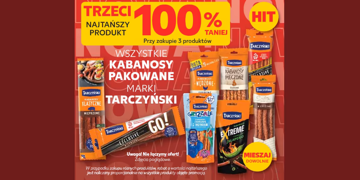 Kaufland: -100% na wszystkie pakowane kabanosy Tarczyński