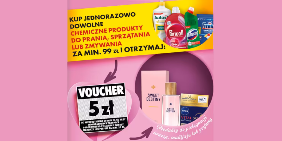 Biedronka: Voucher 5 zł przy zakupie chemii gospodarczej