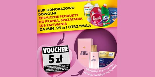 Biedronka: Voucher 5 zł przy zakupie chemii gospodarczej 16.05.2025