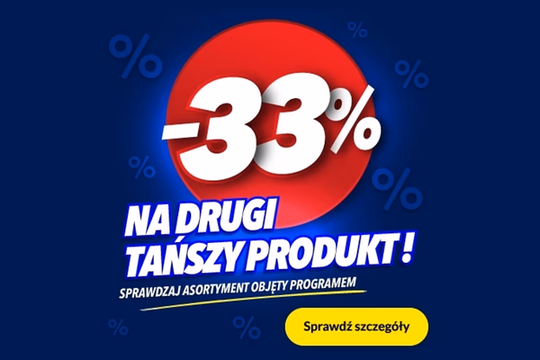 : -33% na drugi produkt