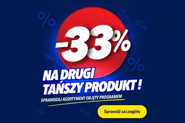 : -33% na drugi produkt