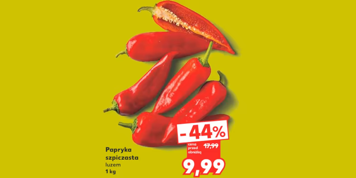 Kaufland: -44% na paprykę szpiczastą