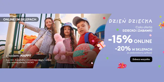 Sinsay: KOD rabatowy -15% na kategorie Dziecko i Zabawki 30.05.2025