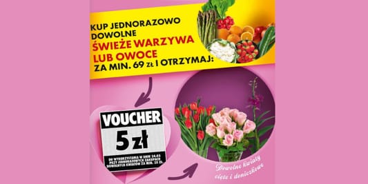 Biedronka: Voucher 5 zł przy zakupie świeżych warzyw lub owoców 16.05.2025