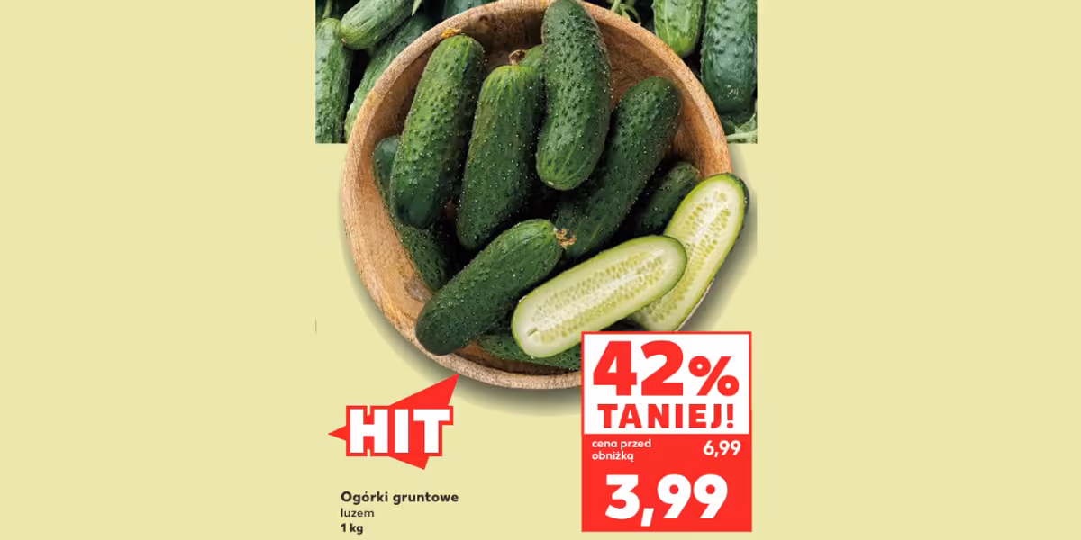 Kaufland: -42% na ogórki gruntowe