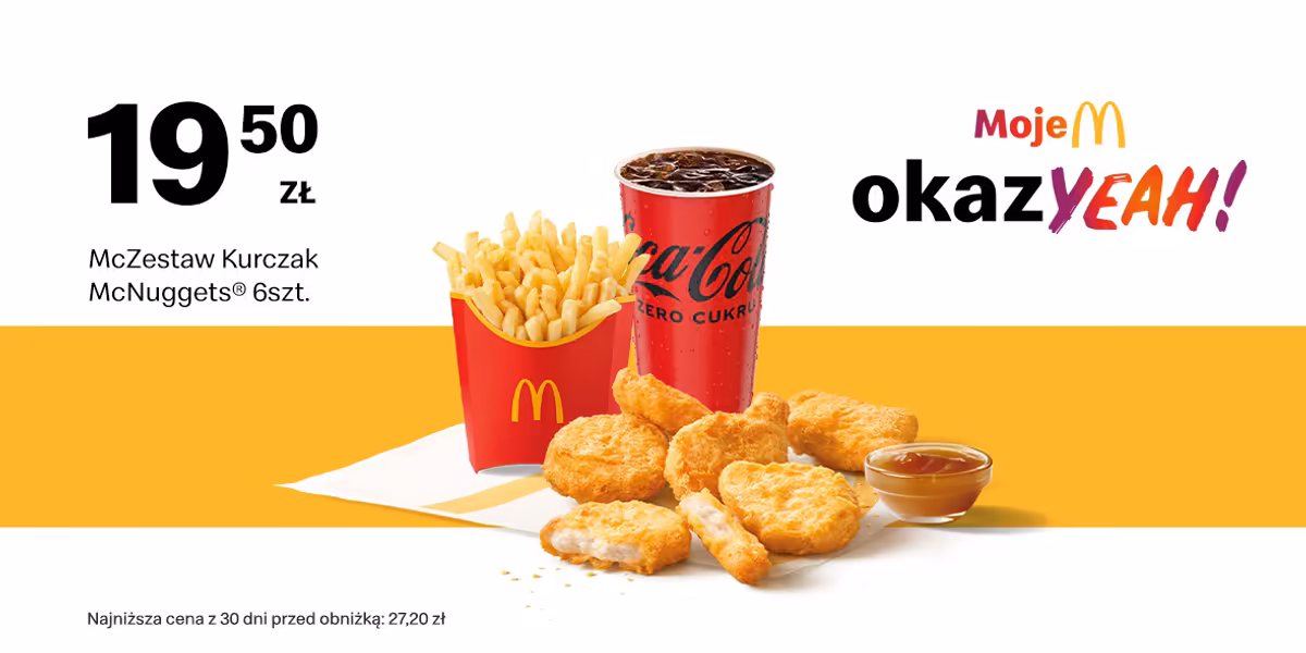 McDonald's: 19,50 zł McZestaw McNuggets® 6 szt.
