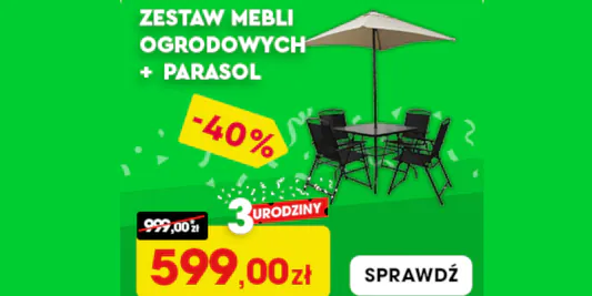 Biedronka Home: -40% na zestaw mebli ogrodowych + parasol 11.06.2025