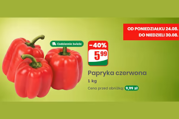 Dino: -40% na paprykę czerwoną