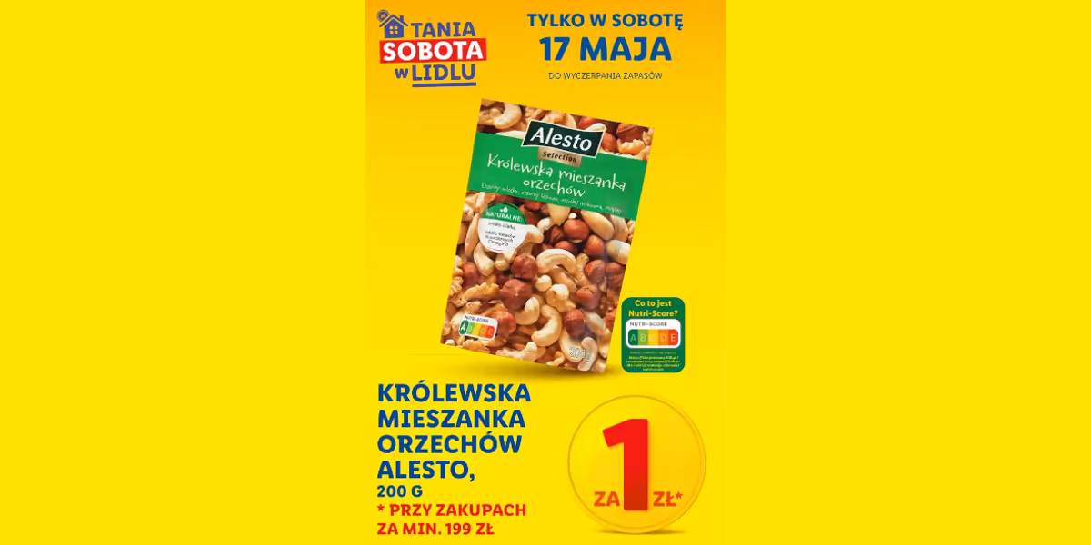 Lidl: 1 zł za królewską mieszankę orzechów