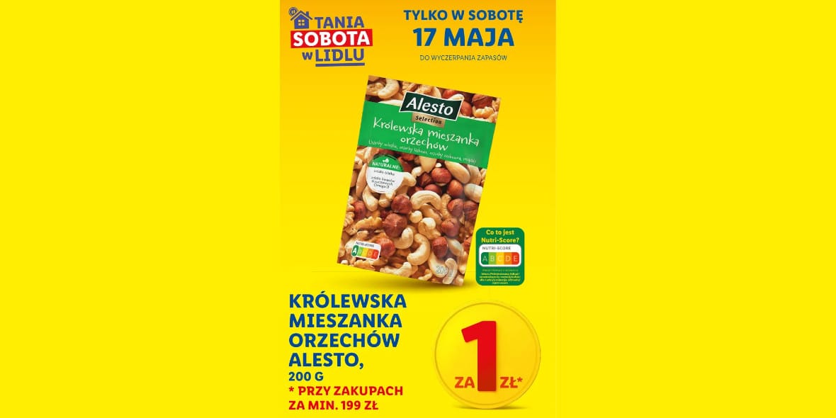 Lidl: 1 zł za królewską mieszankę orzechów 17.05.2025