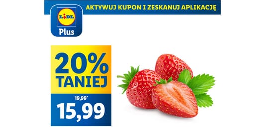 Lidl: KUPON -20% na truskawki 09.06.2025