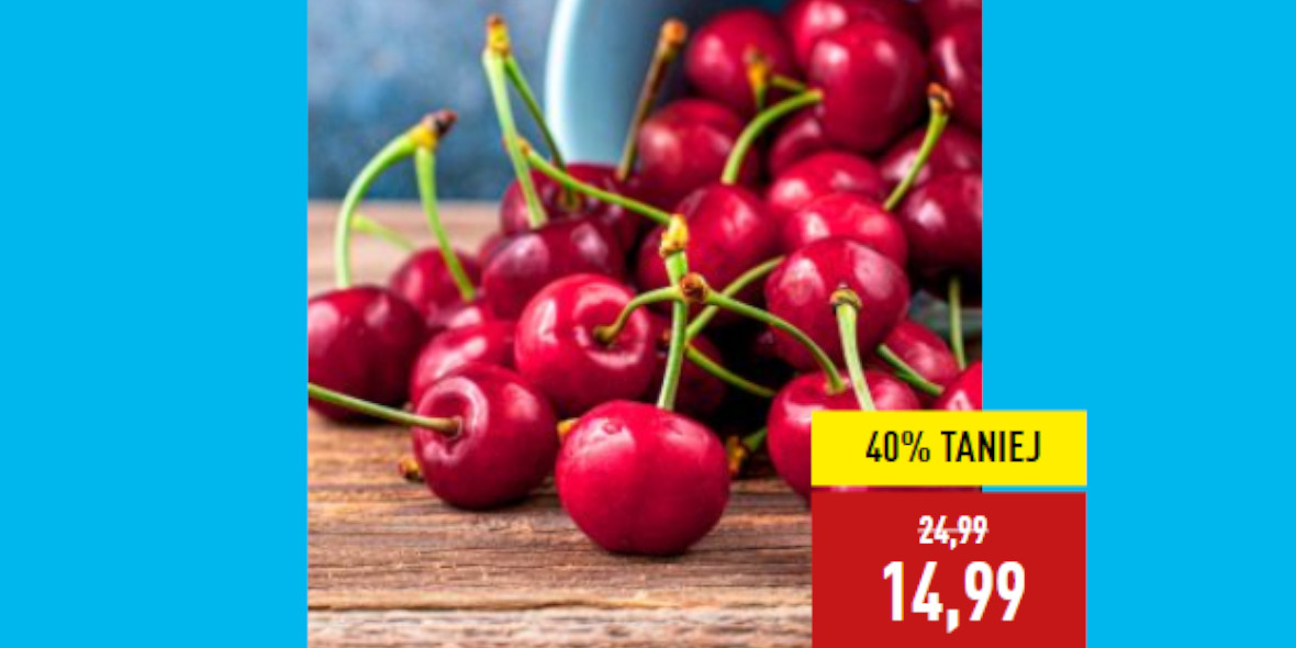 Aldi: -40% na czereśnie 07.06.2025