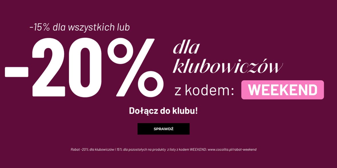 Cocolita: KOD rabatowy Do -20% na zakupy