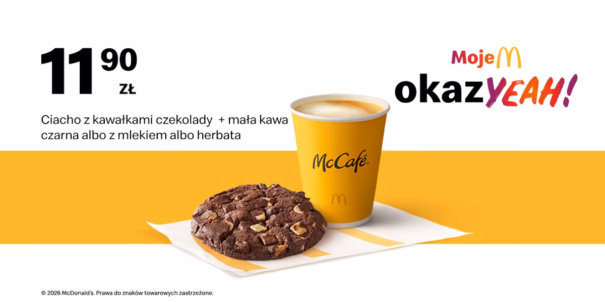 McDonald's: 11,90 zł Ciacho z kawałkami czekolady