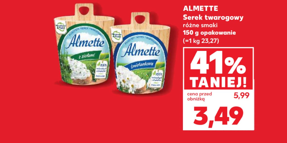 Kaufland: -41% na serek twarogowy Almette
