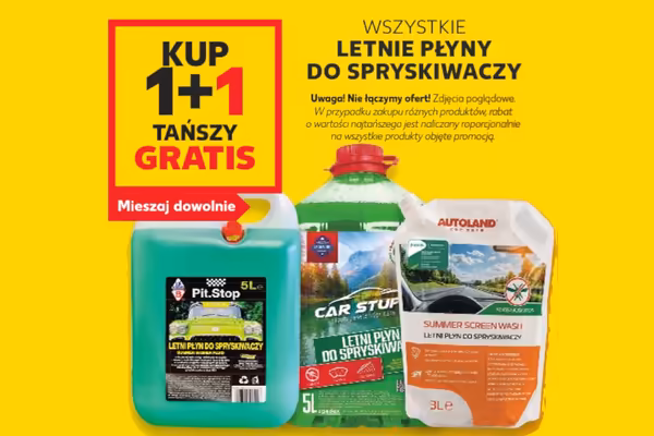 Kaufland: 1+1 GRATIS na wszystkie letnie płyny do spryskiwaczy
