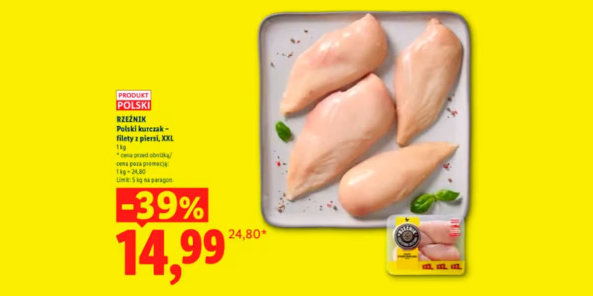 Lidl: -39% na filet z piersi kurczaka