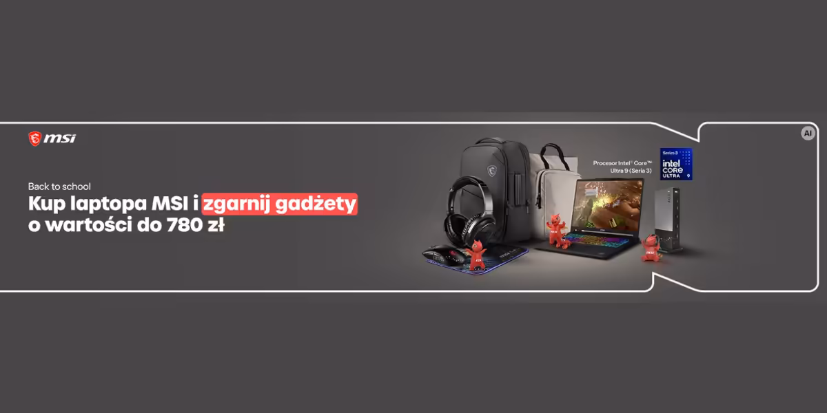 Neonet: Gadżety przy zakupie laptopa MSI