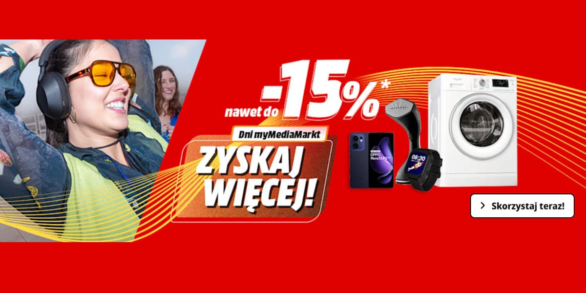Media Markt: Do -15% ekstra na setki produktów