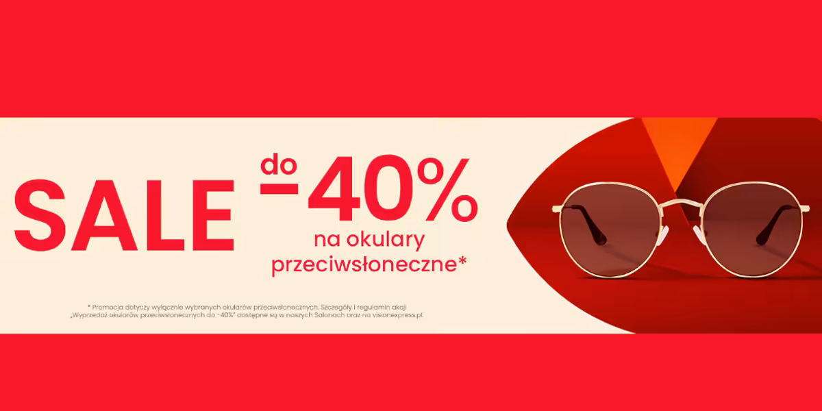 Vision Express: Do -40% na okulary przeciwsłoneczne