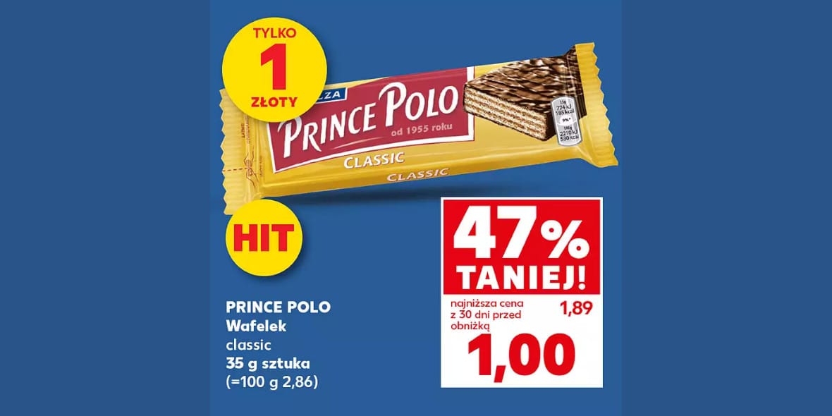Kaufland: 1 zł za wafelek Prince Polo 21.03.2025