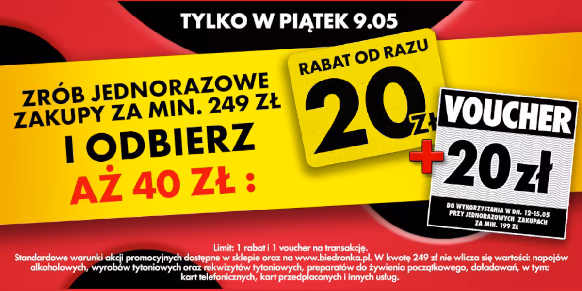 Biedronka: Do -40 zł na zakupy
