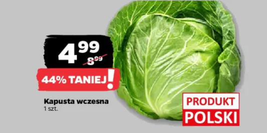 Netto: -44% na polską kapustę wczesną 08.05.2025